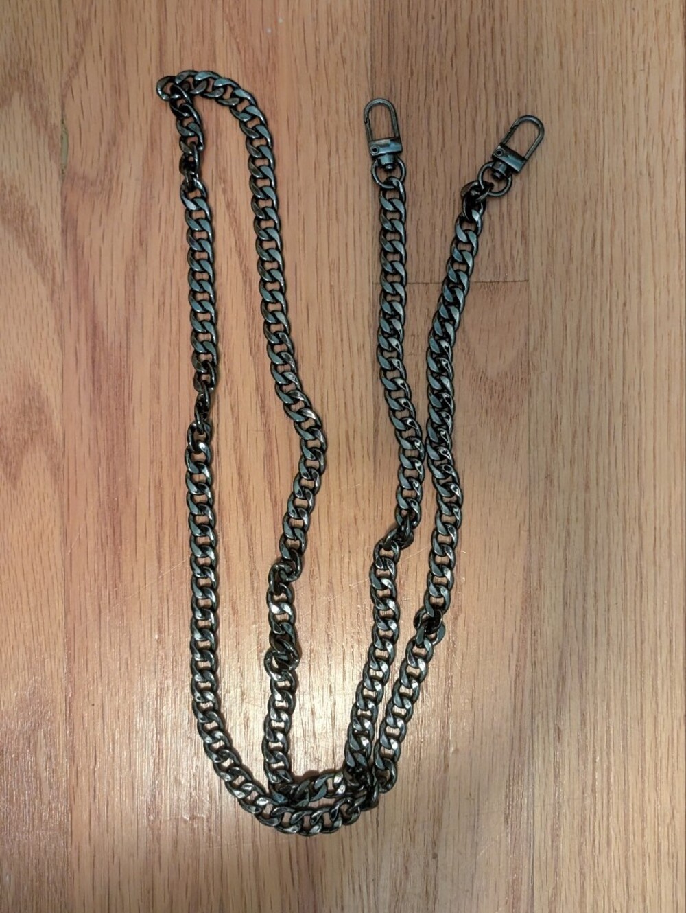 Gunmetal Gray Metal Chain Strap